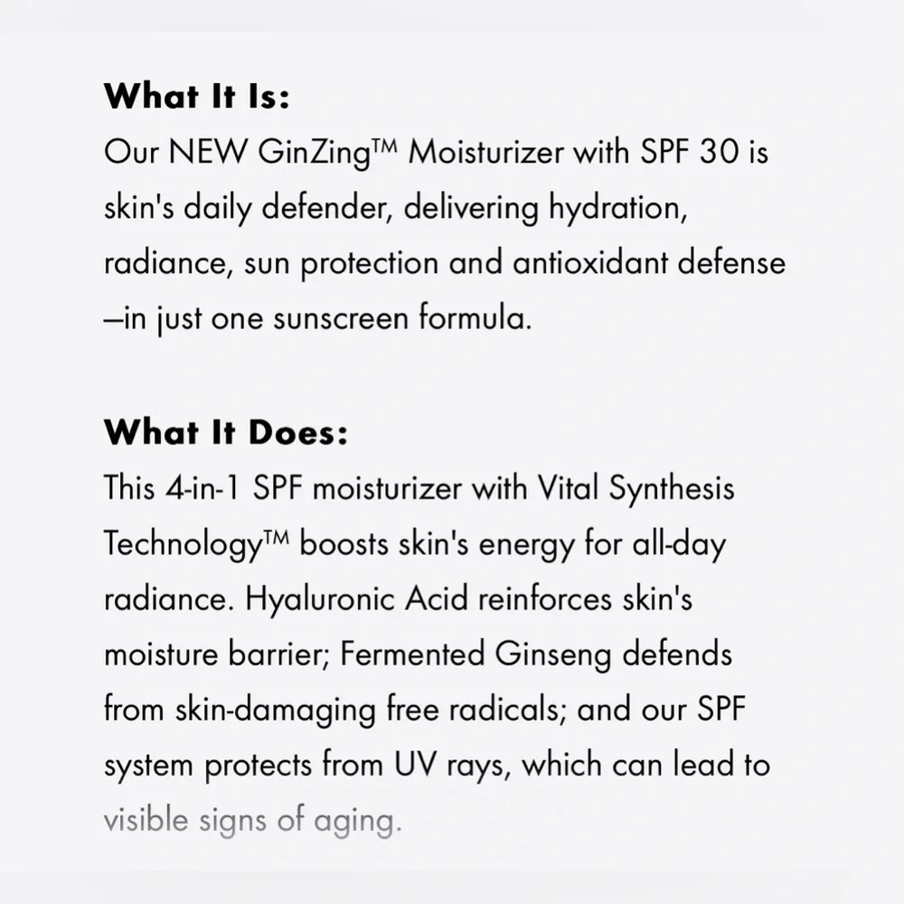 Origins Ginzing SPF 30 Daily Moisturizer| 1.7 oz